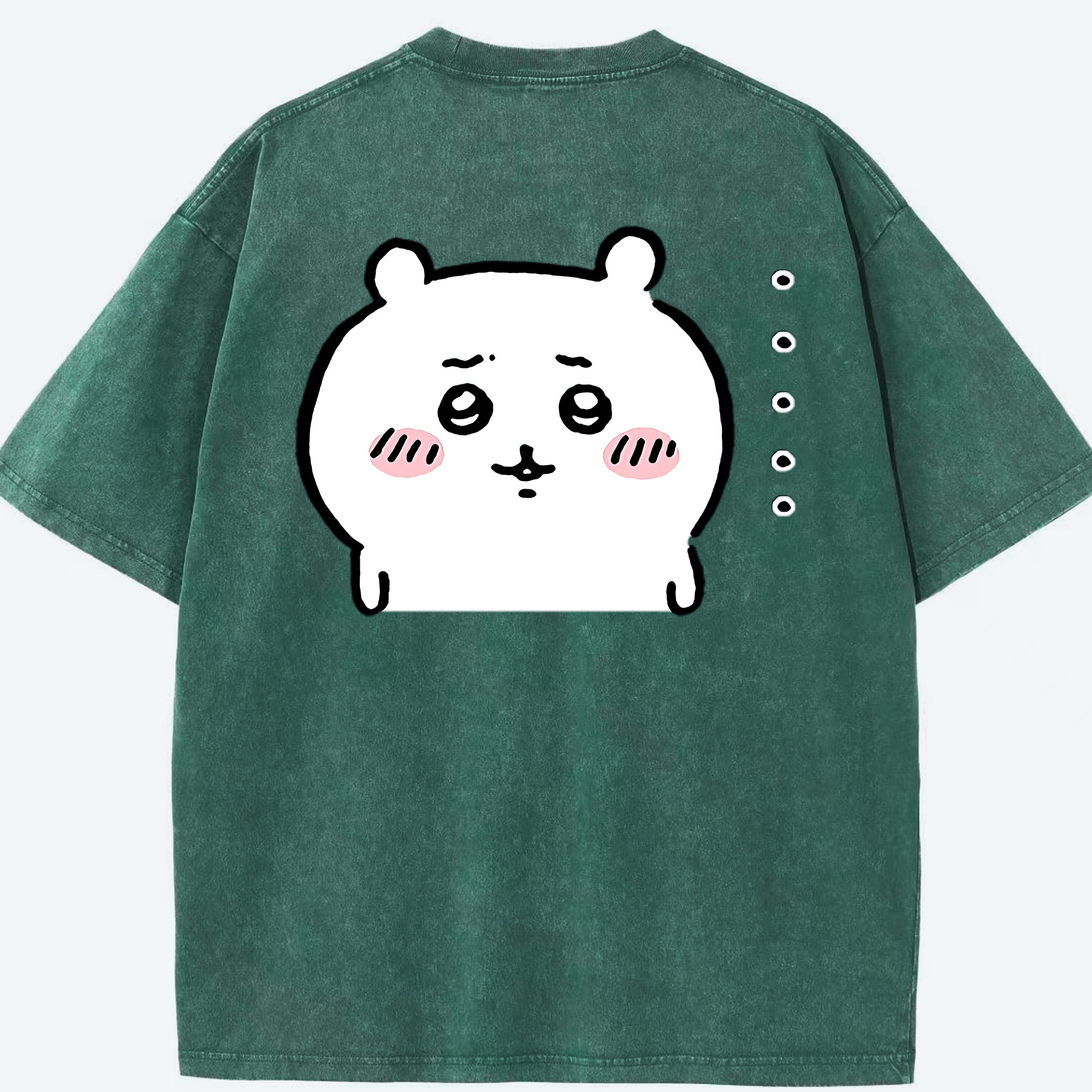（画像用） ちいかわ ちいかわ Chii-kawa chiikawa 綿100% ヴィンテージ風 半袖Tシャツ（背面プリント）